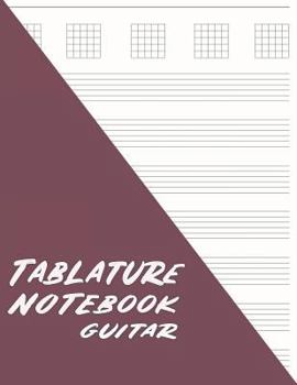 Paperback Tablature Notebook Guitar: Minimalist Guitar Tab Paper - Maroon Book