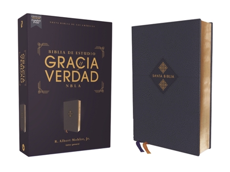 Imitation Leather Nbla Biblia de Estudio Gracia Y Verdad, Leathesoft, Azul Marino, Interior a DOS Colores [Spanish] Book