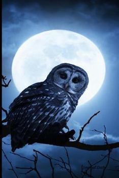 Journal Daily : Midnight Owl, Lined Blank Journal Book,Blue Sky, 6 X 9, 200 Pages,notebook, for Writing