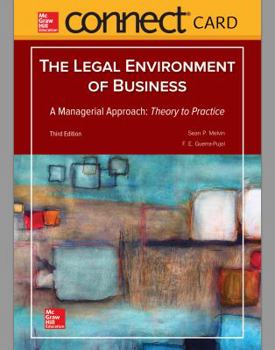 Hardcover Connect Access Card for Legal Environment of Business, a Managerial Approach: Theory to Practice Book