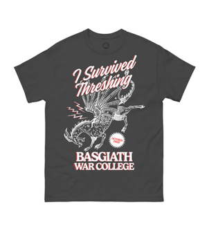 Rebecca Yarros's Fourth Wing: I Survived Threshing Unisex T-Shirt Medium