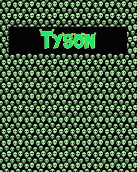 Paperback 120 Page Handwriting Practice Book with Green Alien Cover Tyson: Primary Grades Handwriting Book