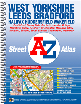 Spiral-bound West Yorkshire A-Z Street Atlas Book