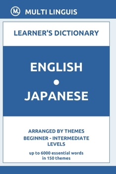 Paperback English-Japanese Learner's Dictionary (Arranged by Themes, Beginner - Intermediate Levels) Book