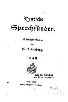 Paperback Deutsche Sprachsunder - 36 kritische Studien [German] Book