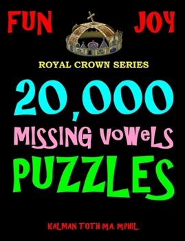 Paperback 20,000 Missing Vowels Puzzles Book