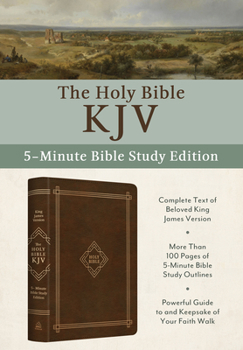 Imitation Leather The Holy Bible Kjv: 5-Minute Bible Study Edition [Classic Hickory] Book