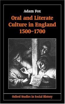 Hardcover Oral and Literate Culture in England, 1500-1700 Book