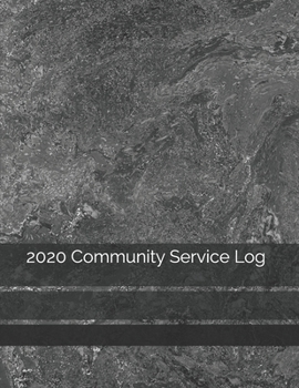 Paperback 2020 Community Service Log Book