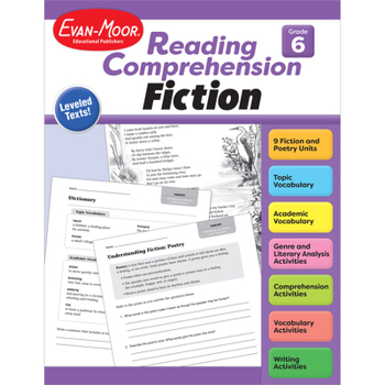 Paperback Reading Comprehension, Fiction, Grade 6 Book
