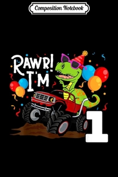 Composition Notebook: T Rex Dinosaur Monster Truck Birthday s For Boys 1 Journal/Notebook Blank Lined Ruled 6x9 100 Pages