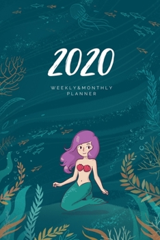 Paperback 2020 Weekly & Monthly Planner: Siren - 6X9 Size - Glossy Soft Cover - Multi-Purpose: Organizer/Calendar/Notebook/Agenda/Diary/Journal. Book