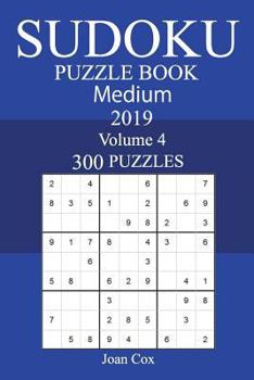 Paperback 300 Medium Sudoku Puzzle Book 2019 Book