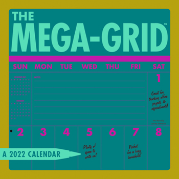 Calendar Mega 2022 Grid Wall Calendar Book