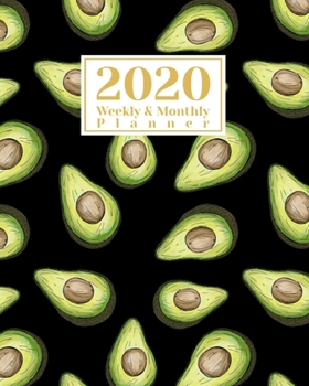 Paperback 2020 Weekly And Monthly Planner: A Legendary Planner January - December 2020 with Avocado Pattern Cover Book