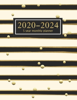 5 year monthly planner 2020-2024: 60 Months Calendar with Federal Holidays | Appointment Notebook | Agenda Schedule Organizer Logbook | Inspirational ... Nifty Lined Print With Golden Glitter)