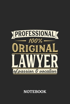 Professional Original Lawyer Notebook of Passion and Vocation: 6x9 inches - 110 dotgrid pages • Perfect Office Job Utility • Gift, Present Idea