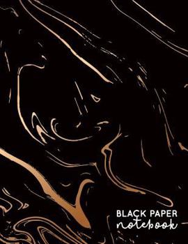 Paperback Black Paper Notebook: College Ruled Journal - 8.5x11 inches Book