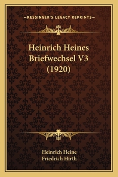 Paperback Heinrich Heines Briefwechsel V3 (1920) [German] Book