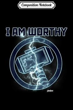 Composition Notebook: Marvel Avengers Endgame Captain America I Am Worthy Symbol  Journal/Notebook Blank Lined Ruled 6x9 100 Pages