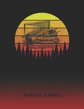Monthly Planner: Old Badminton Set | 2 Year Planning for Jan 2020 to Dec 2021 | Retro Vintage Sunset Cover | January 20 - December 21 | Planning ... | Plan Days, Set Goals & Get Stuff Done