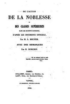 Paperback De l'Action de la Noblesse et des Classes Supérieures dans les Sociétés [French] Book