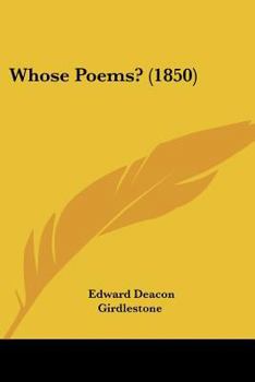 Paperback Whose Poems? (1850) Book