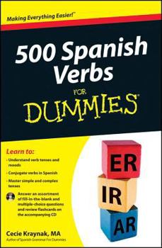 Paperback 500 Spanish Verbs for Dummies Book