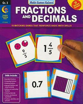 Paperback Fractions and Decimals, Grade 3 Book