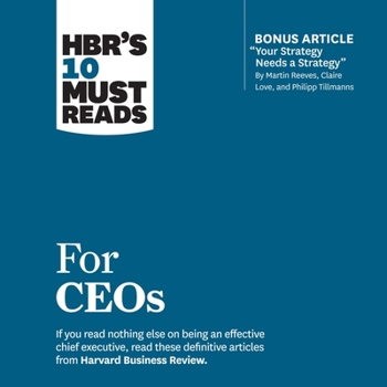 Audio CD Hbr's 10 Must Reads for Ceos Book