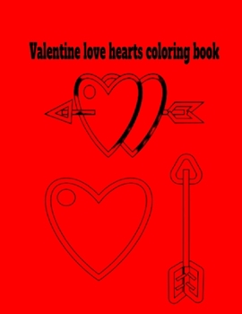Paperback Valentine love hearts coloring book