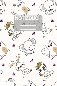 Notizbuch A5 Muster Zeichnung Baby Elefant Einhorn Hase Suess Niedlich Kind Kinder: • 111 Seiten  • EXTRA Kalender 2020 •  Einzigartig •  Liniert • ... • Geschenk • Geschenkidee (German Edition)