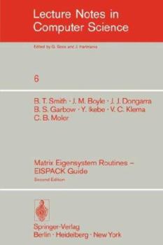 Paperback Matrix Eigensystem Routines - Eispack Guide Book