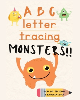Paperback Letter and Word Tracing Book for Kids: Monsters Book