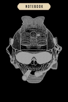 Notebook: Cool army skull design vintage comic style  Notebook|6x9(100 pages)Blank Lined Paperback Journal For Student, kids, women, girls, boys, men, birthday gifts|Veteran day gifts notebook