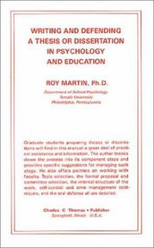 Plastic Comb Writing and Defending a Thesis or Dissertation in Psychology and Education Book