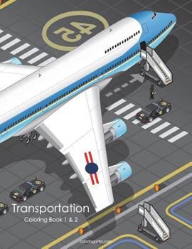 Paperback Transportation Coloring Book 1 & 2 Book