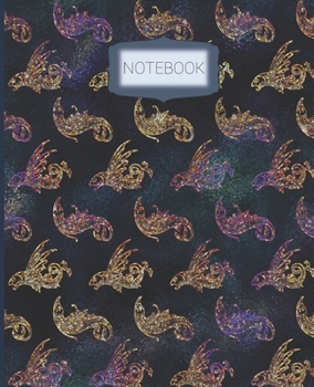 Notebook: Wide Ruled Line Notebook, School Notebook, Homes School Notebook, Gift for Kids, Students, Teens, 7.5 x 9.25 inches, Mermaid Inspired Notebook