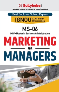 Paperback MS-06 Marketing for Managers Book