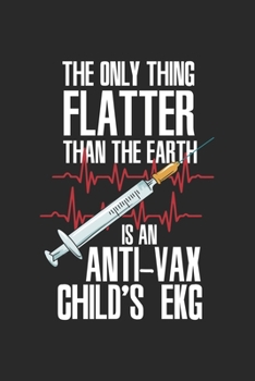 Paperback Only Thing Flatter Than The Earth Is An Anti-vax Child's EKG: Sarcasm. Blank Composition Notebook to Take Notes at Work. Plain white Pages. Bullet Poi Book