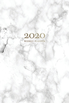 2020 Weekly Planner: Weekly + Monthly View | Marble + Gold | 6x9 in | 2020 Organizer with Bonus Dotted Grid Pages + Inspirational Quotes + To-Do Lists (Marble Planners)