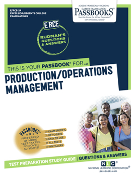 Paperback Production/Operations Management (Rce-24): Passbooks Study Guide Volume 24 Book