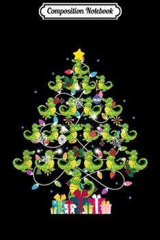 Composition Notebook: Funny Alligator Christmas Tree Pajama Lights Gift  Journal/Notebook Blank Lined Ruled 6x9 100 Pages