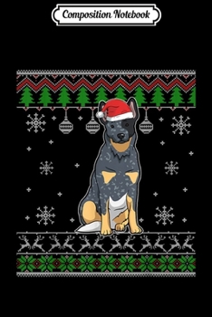 Paperback Composition Notebook: Australian Cattle Dog Christmas Cool Santa Hat Funny Journal/Notebook Blank Lined Ruled 6x9 100 Pages Book