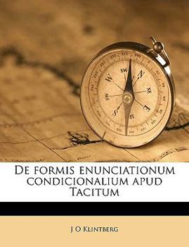 Paperback de Formis Enunciationum Condicionalium Apud Tacitum [Latin] Book