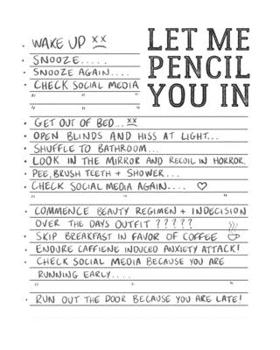 Paperback Let me pencil you in: Academic Weekly Planner 2019 - 2020. Funny gift organiser / Diary with monthly calendar, Week to view, blank timetable Book