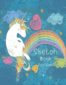 Sketch Book For Kids: Cute Unicorn Cover, Sketch Book For Drawing and Sketching, "8.5 x 11" Inch, 100 Blank Paper (NoteBook For Kids)