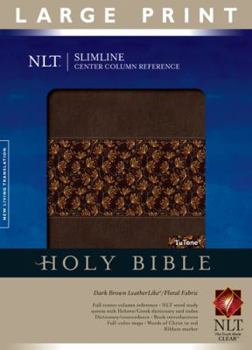 Hardcover Slimline Reference Bible-NLT-Large Print Center Column Reference [Large Print] Book