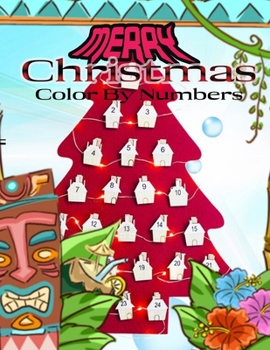 Merry Christmas Color By Numbers: a beautiful colouring book with Christmas designs on a black background, for gloriously vivid colours