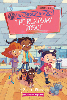 Hardcover Wednesday and Woof #3: The Runaway Robot Book